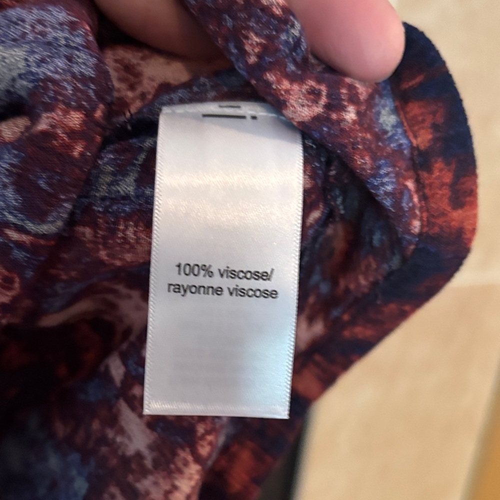 Maurices Ruffled Top in Red and Navy - Picture 4 of 5